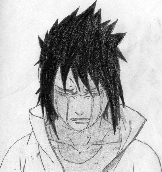 Саске плачет