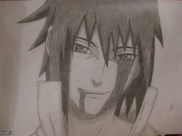 Фото Саске Учиха нарисовать