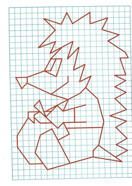 Рисунки на листике в клеточку