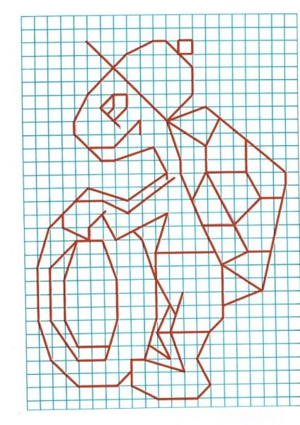 Рисунки на листике в клеточку