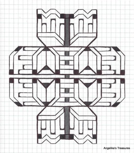 Сложные узоры по клеткам