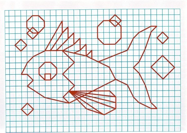 Рисование по клеточкам геометрические
