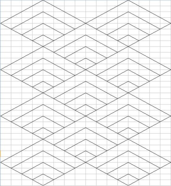 Геометрические узоры по клеточкам