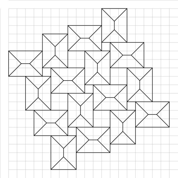 Геометрические узоры по клеточкам