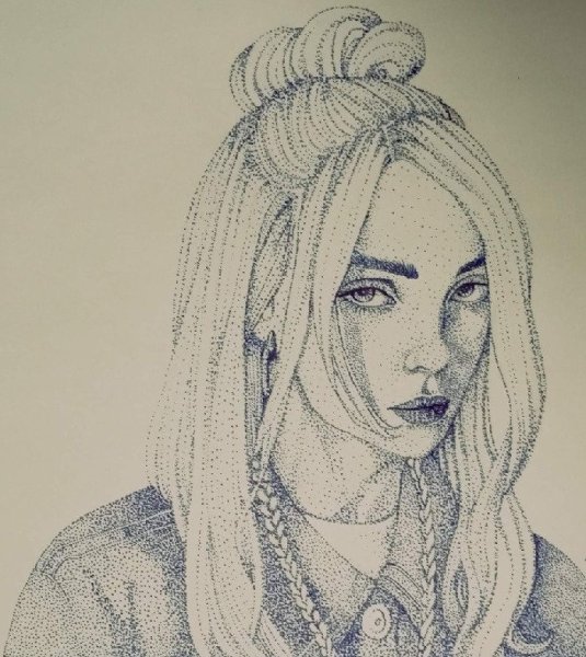 Билли Айлиш карандашом