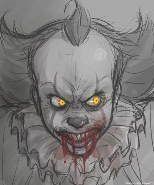 Оно клоун ПЕННИВАЙЗ рисунок