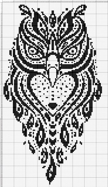 Монохромная вышивка крестом