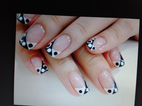 Простые рисунки на ногтях нарощенных