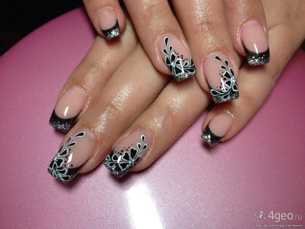 Черный френч с рисунком