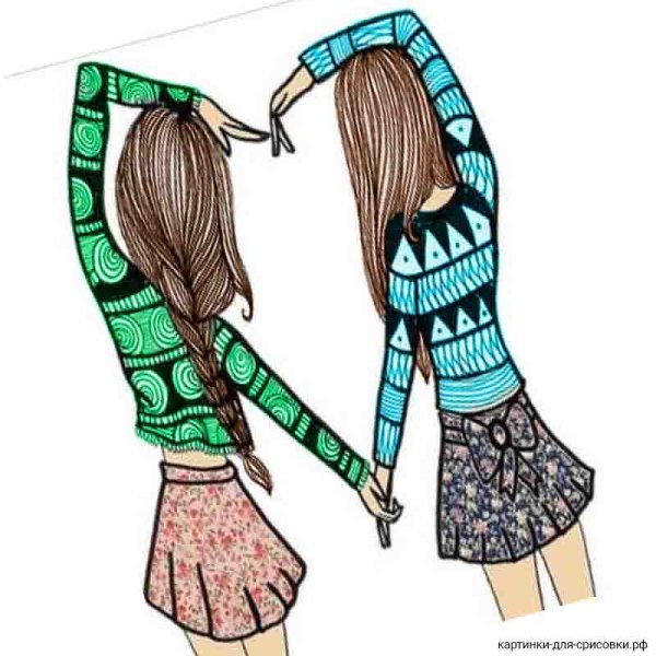 Красивые рисунки для подруги легкие