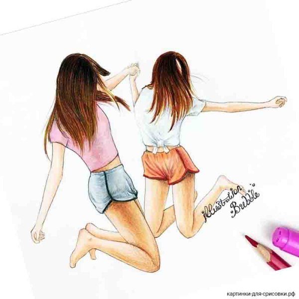 Лучшие подруги для срисовки
