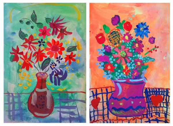 Рисование гуашью цветы для детей