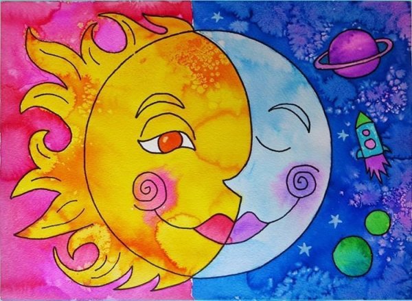 Картина контрастные цвета