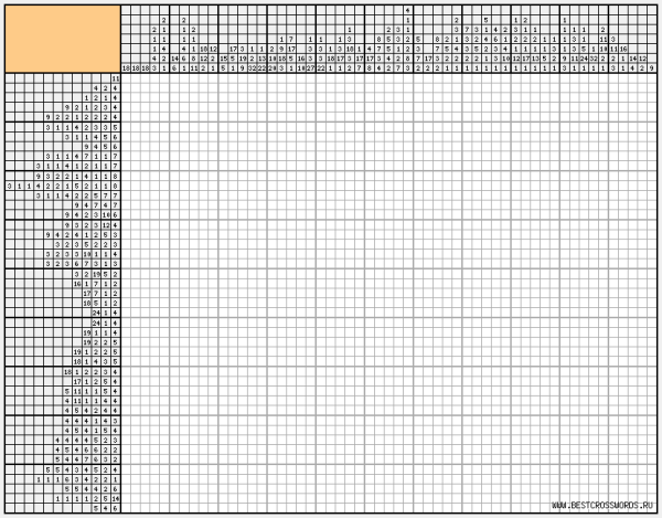 Японский кроссворд средней сложности