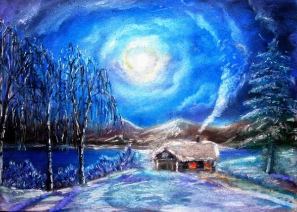 Рисунки пастелью