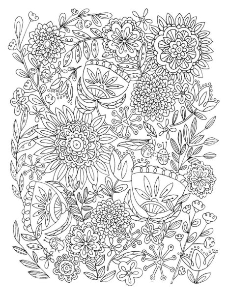 Цветы. Раскраска