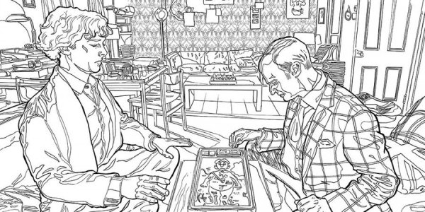 Шерлок Холмс раскраска