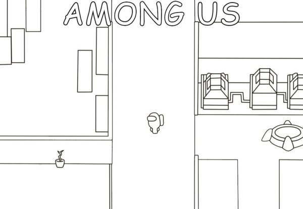 Карта амонг АС раскраска