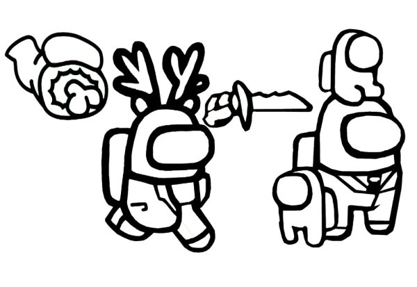 Раскраска амонг АС предатель предатель