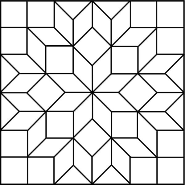 Геометрический орнамент в квадрате