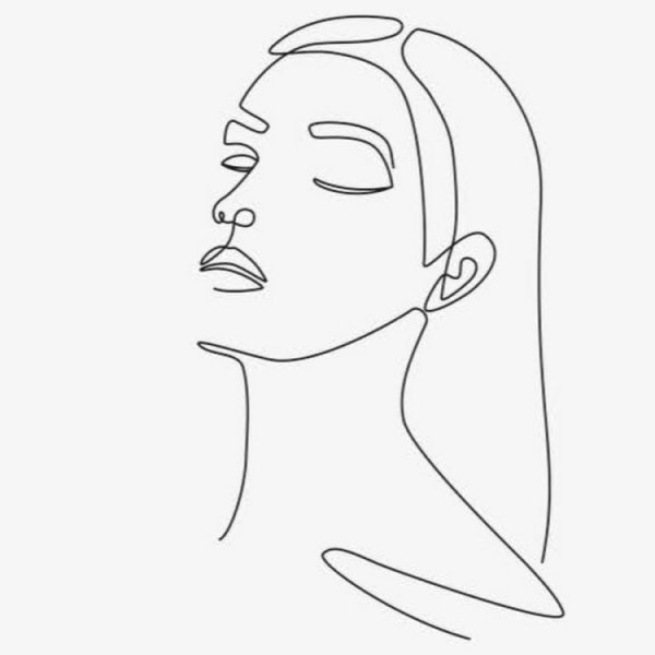 Лицо одной линией