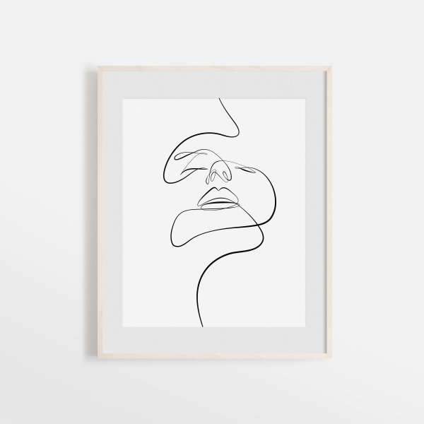 Лицо одной линией