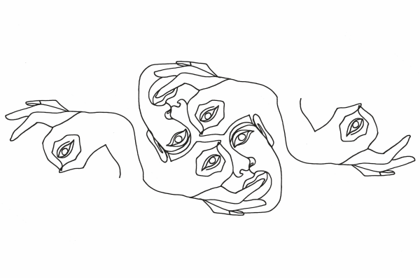 Рисунок одной линией злость