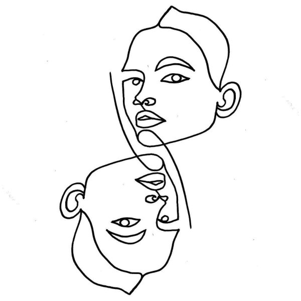 Рисунок лица одной линией