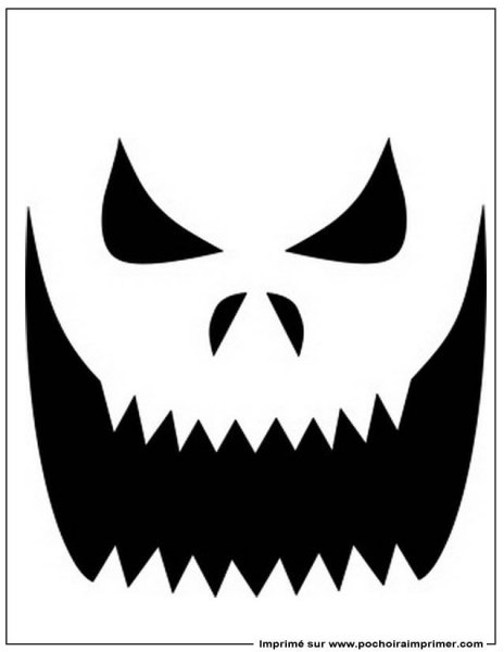 Тыква на Хэллоуин трафарет
