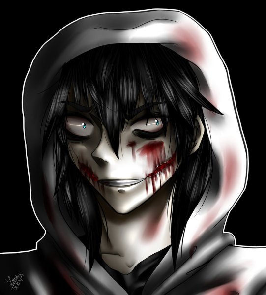 Черное белое аниме психи