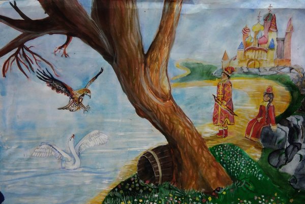 Рисование сказки Пушкина