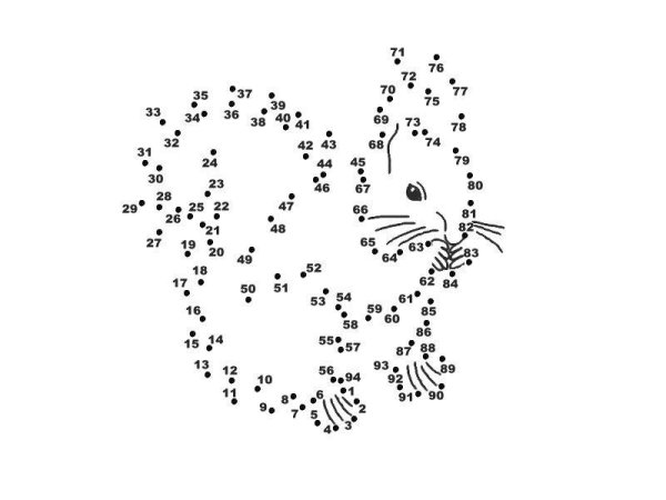 Раскраска соединение по цифрам