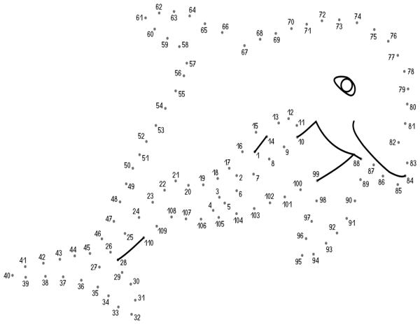 Соединить точки по цифрам сложные