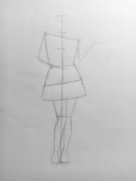 Рисование девушки карандашом в полный рост