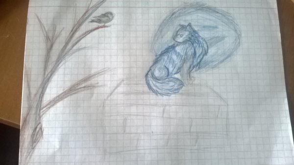 Рисунки на альбомном листе карандашом