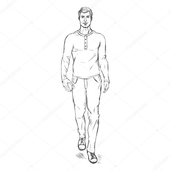 Набросок мужчины в полный рост
