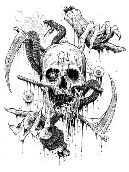Страшные Татуировки эскизы