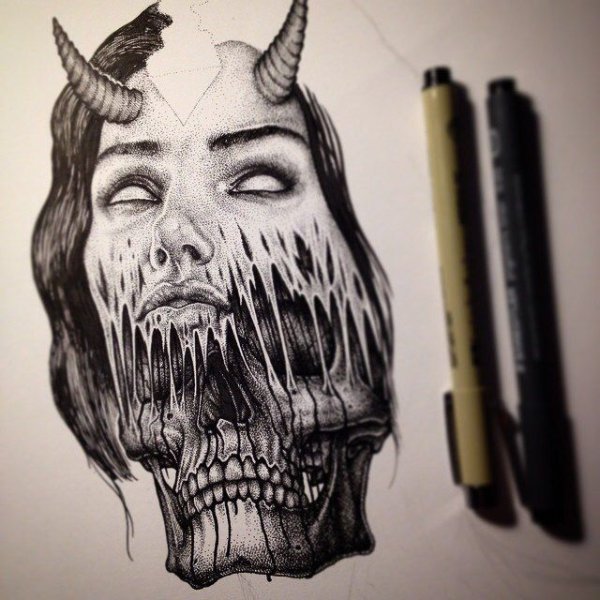 Тату из фильмов ужасов эскизы