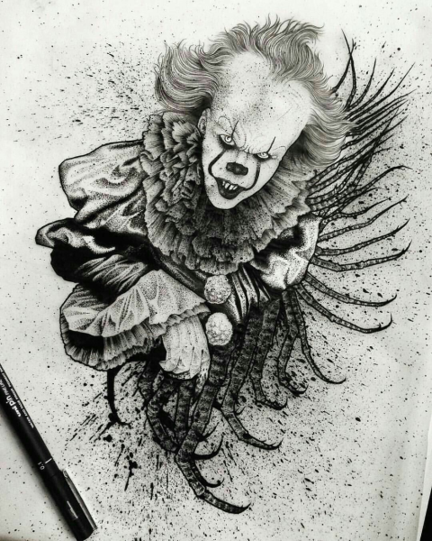 Асмодей демон эскиз тату