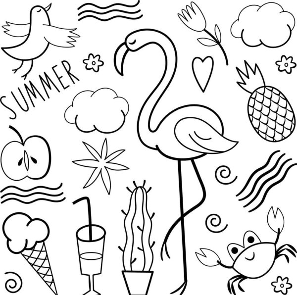 Раскраска Фламинго