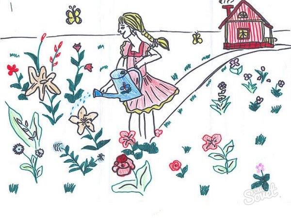 Рисунки для срисовки по теме лето