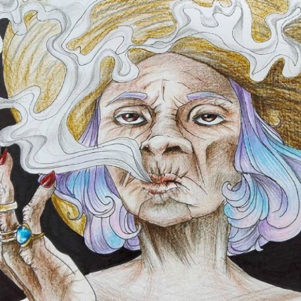 Страшная бабушка рисунок