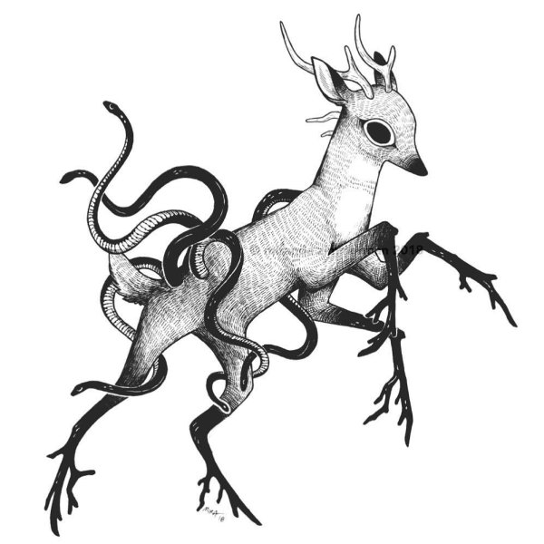 Мифические олени для срисовки