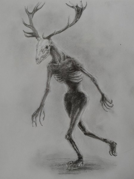 Злой олень арт