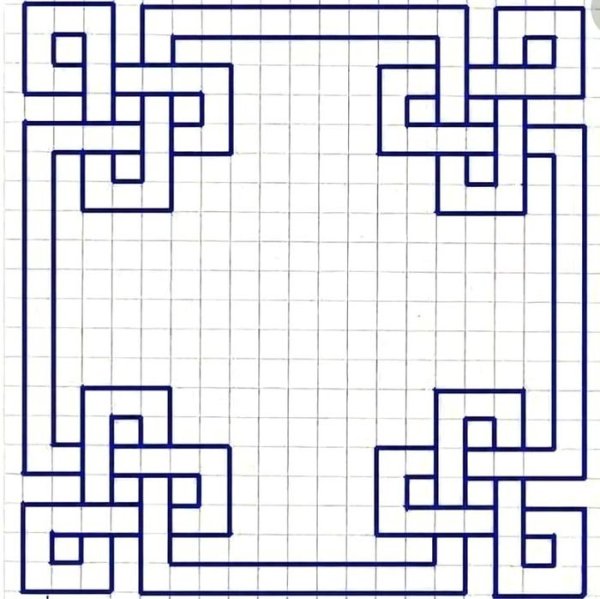 Узоры по клеточкам в тетради