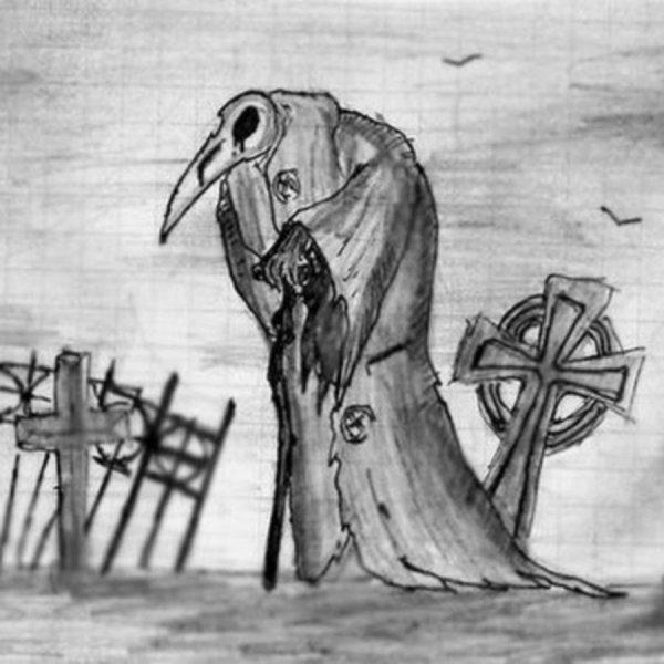 Кладбище рисунок карандашом