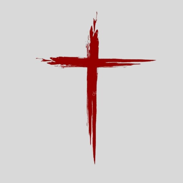 Перевернутый крест на прозрачном фоне