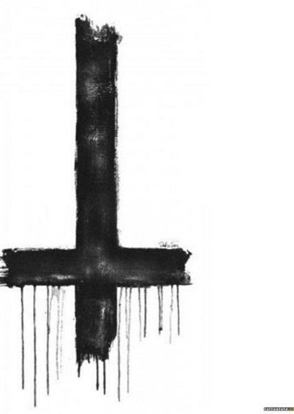 Перевернутый крест без фона