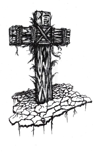 Деревянный крест эскиз