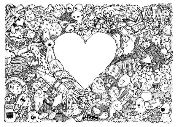 Дудлы для раскрашивания